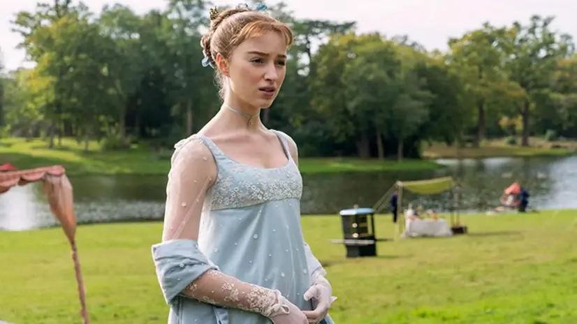 Alcune scene della serie tv in costume Bridgerton