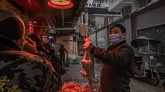Un mercato della carne a Wuhan - Foto Ansa © www.giornaledibrescia.it