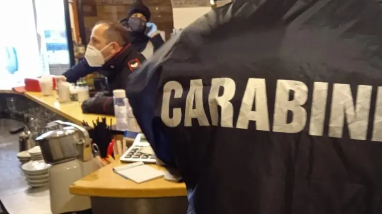 Un intervento dei carabinieri