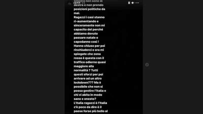Lo sfogo scritto su Instagram da Mario Balotelli - Foto Instagram