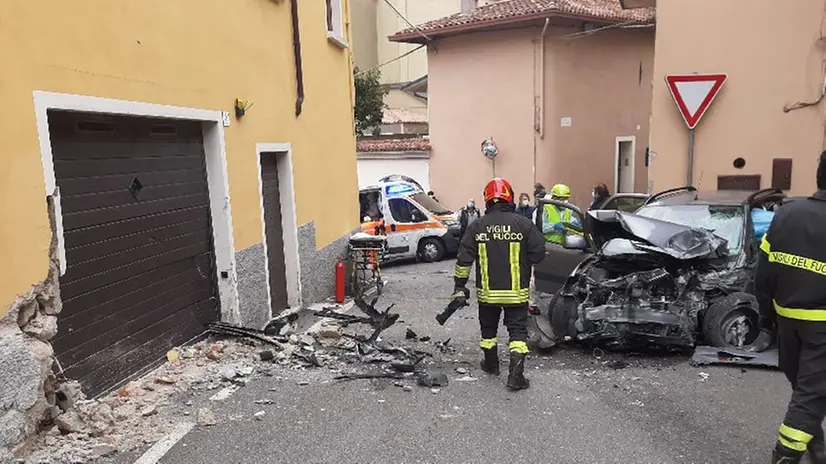 Il luogo dell'incidente a Lumezzane -  Foto © www.giornaledibrescia.it