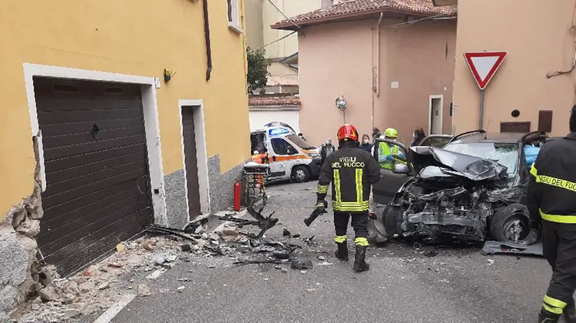 Il luogo dell'incidente a Lumezzane - Foto © www.giornaledibrescia.it