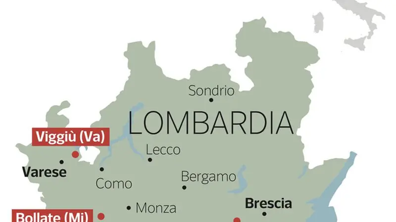 Zone rosse in Lombardia