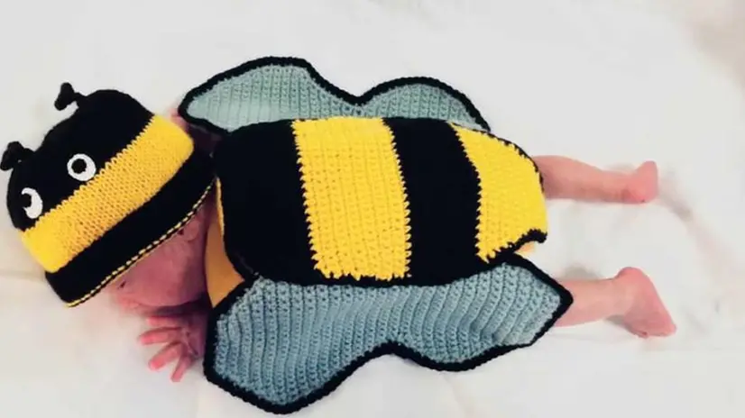 Alcuni dei piccoli della Tin del Civile indossano i vestitini di Carnevale