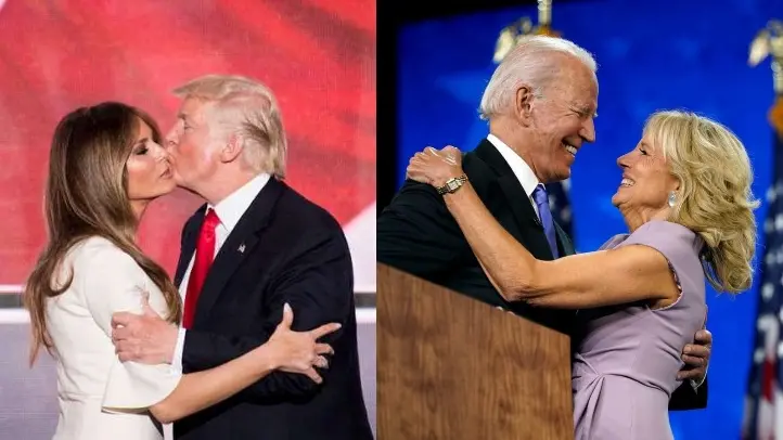 Donald e Melania Trump / Joe e Jill Biden - © www.giornaledibrescia.it