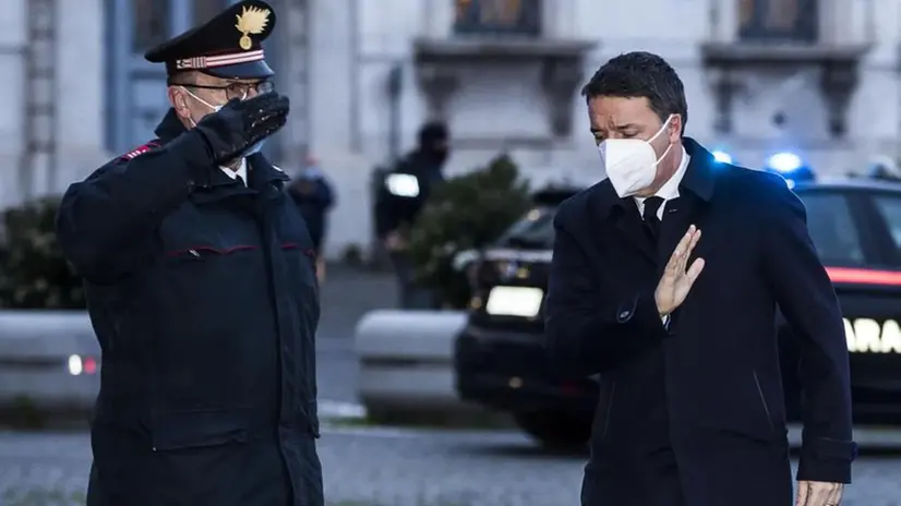Renzi sale al Quirinale per incontrare Mattarella - Foto Ansa © www.giornaledibrescia.it