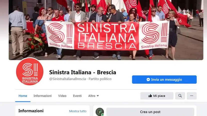 La pagina Facebook di Sinistra Italiana