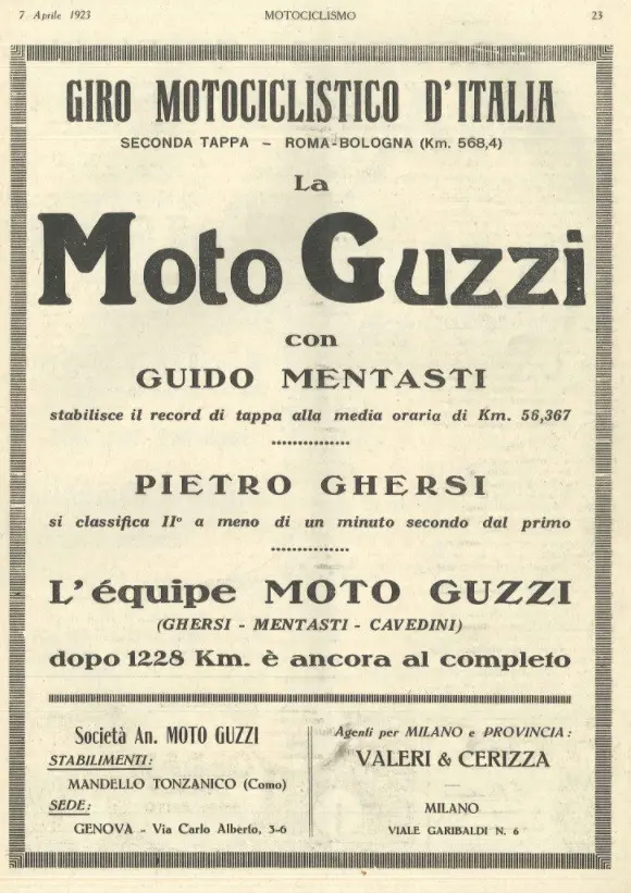 Moto Guzzi, cimeli di una storia lunga un secolo