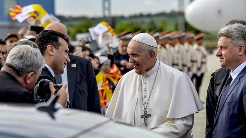 Papa Francesco in Macedonia il 07/05/19 - Foto Ansa  © www.giornaledibrescia.it