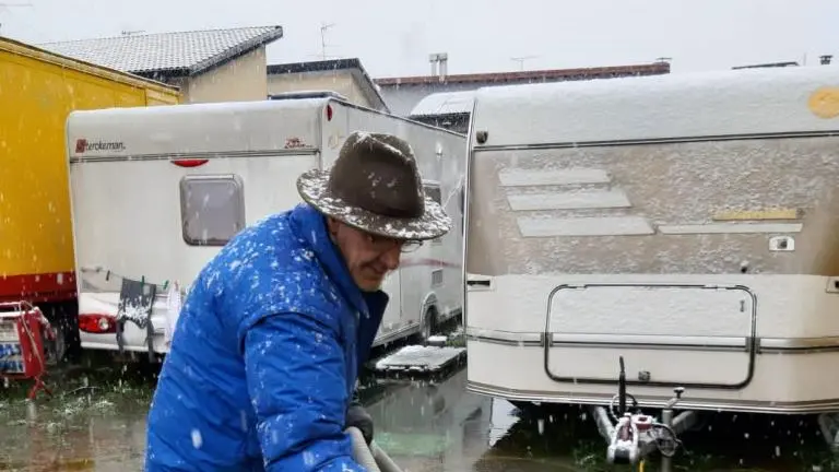 Il circo Grioni dopo la nevicata del 2 dicembre 2020