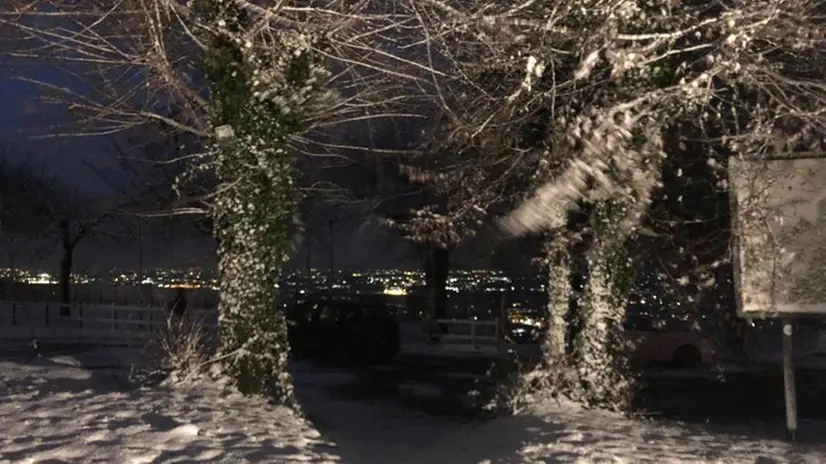 Neve in Maddalena nel giorno di Natale