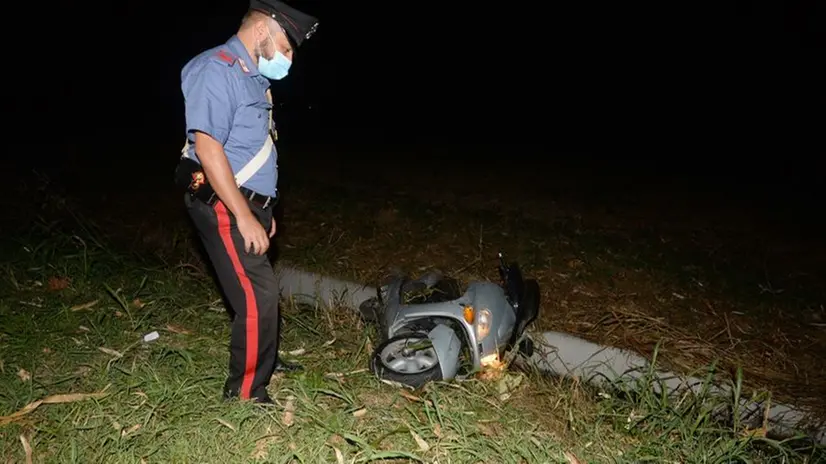 Lo scooter incidentato a Leno