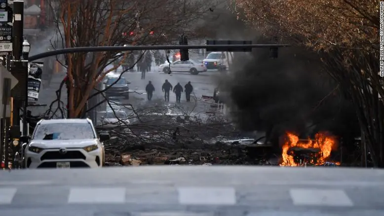 Nashville dopo l'esplosione - Foto Cnn