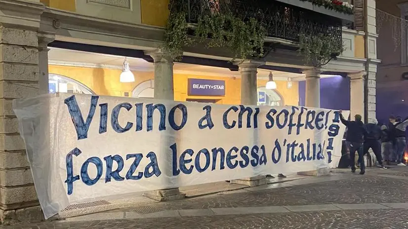 La manifestazione degli Ultras del Brescia 1911 in centro