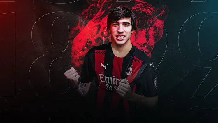 L'immagine di Sandro Tonali sul sito dell'ac Milan - Foto tratta da acmilan.com