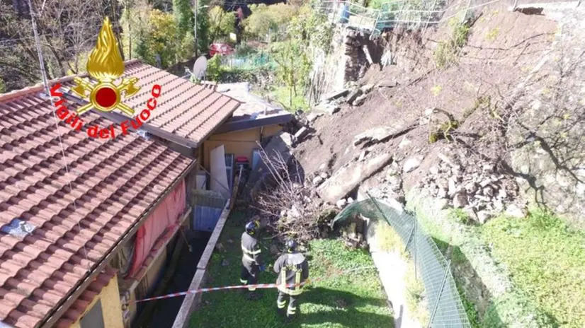 Gorzone di Darfo, casa evacuata a Sciano