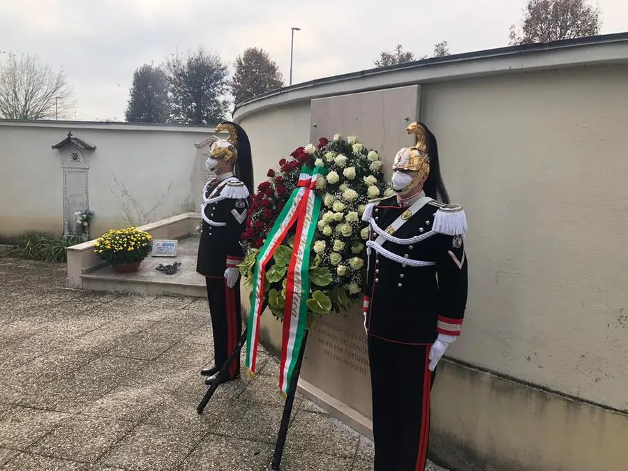 Il presidente della Repubblica Sergio Mattarella al cimitero di Castegnato