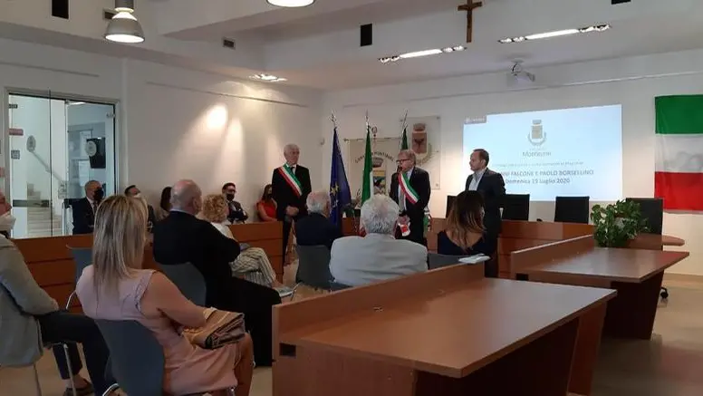 Montirone, l'intitolazione della sala consiliare a Falcone e Borsellino