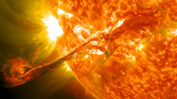 Un'eruzione solare (fonte: NASA Goddard Space Flight Center) - Foto Ansa  © www.giornaledibrescia.it