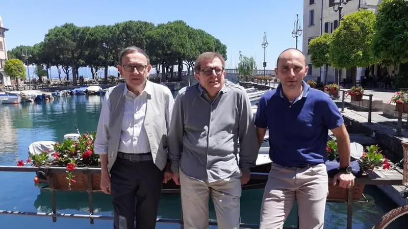 Ernesto Colnago e il sindaco di Desenzano, Guido Malinverno