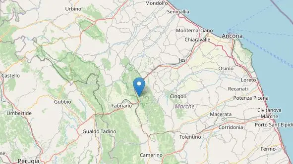 La localizzazione della scossa di terremoto -  Foto © www.giornaledibrescia.it