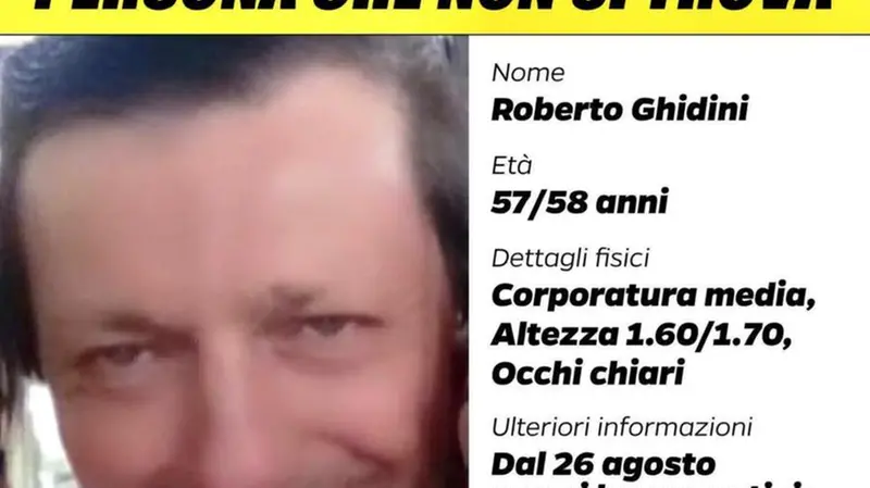 La segnalazione diffusa da Comune e familiari dopo la scomparsa di Roberto Ghidini - © www.giornaledibrescia.it