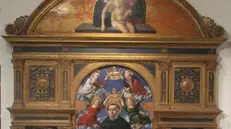 Polittico di San Nicola da Tolentino con i Santi Rocco e Sebastiano - © www.giornaledibrescia.it