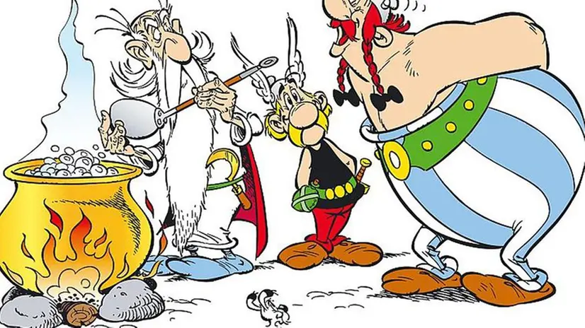 Un'immagine dal celebre fumetto Asterix e Obelix