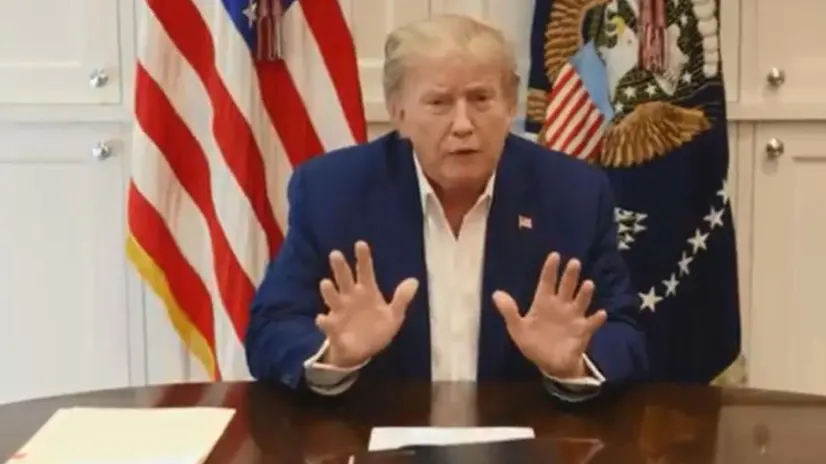 Donald Trump in un fermo immagine del video pubblicato nelle scorse ore