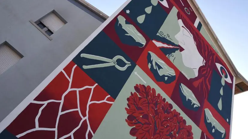 Alcune immagini del nuovo murale