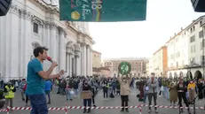 La manifestazione «a misura di Covid»  di piazza Paolo VI