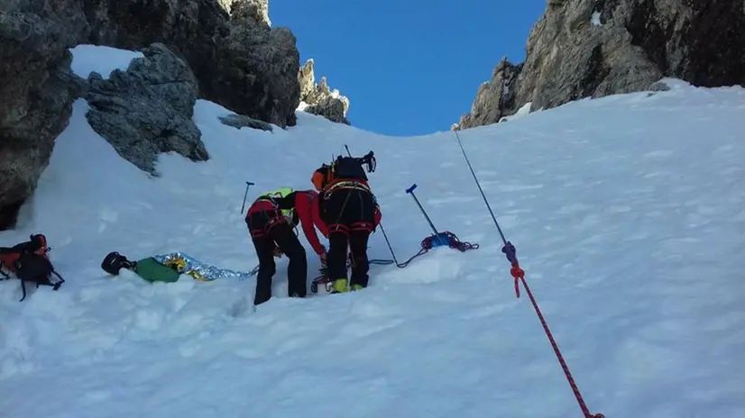 Un intervento del Soccorso alpino - Foto Soccorso Alpino Dolomiti Bellunesi