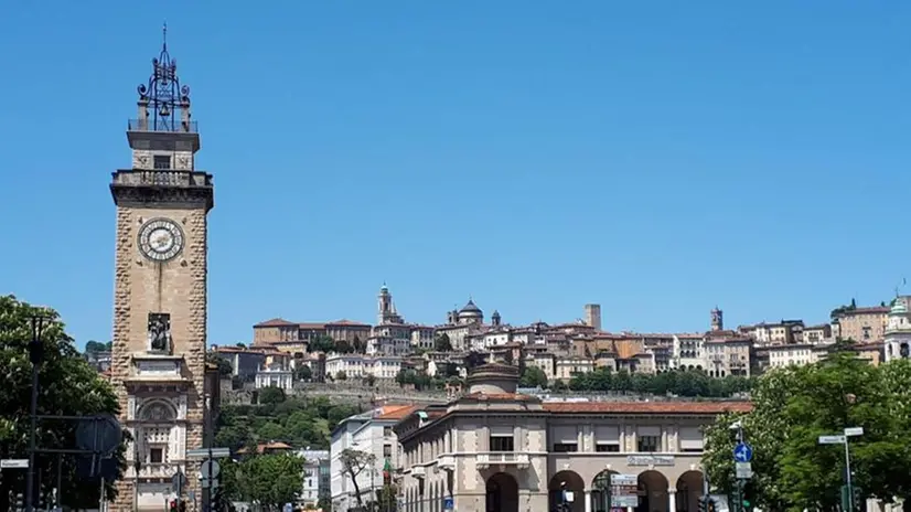 Una panoramica di Bergamo nella fase 2 dell'emergenza sanitaria  - Foto © www.giornaledibrescia.it