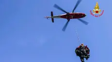 L'elicottero dei Vigili del fuoco (foto di repertorio) - Foto © www.giornaledibrescia.it