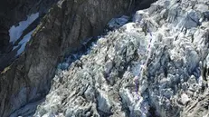 Il ghiacciaio Planpincieux è osservato speciale - Foto Ansa/Fondazione Montagna Sicura