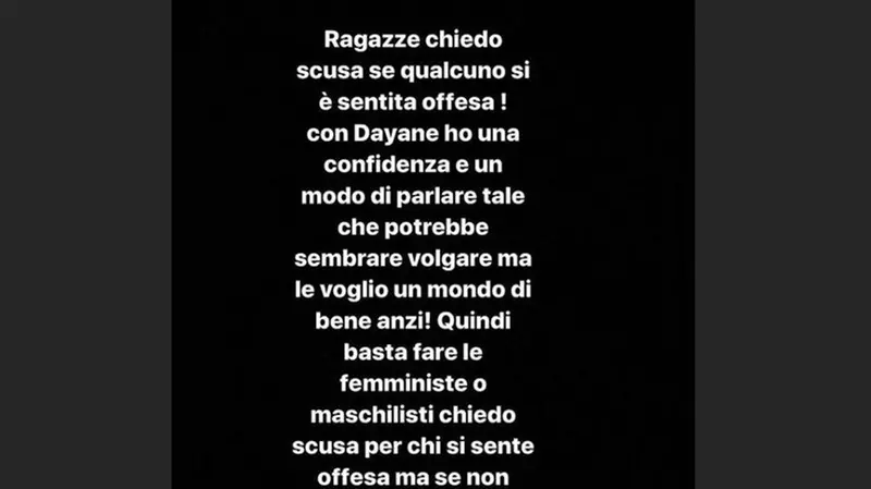 La story di scuse sul profilo Instagram di Balotelli - © www.giornaledibrescia.it
