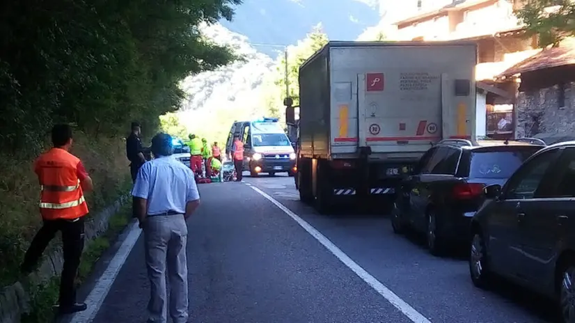 L'incidente a Berzo Demo - Foto © www.giornaledibrescia.it