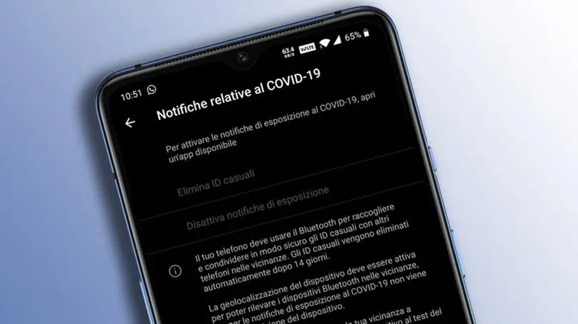 Un esempio di attivazione notifiche Covid-19 su un Android - Foto © tech.fanpage.it