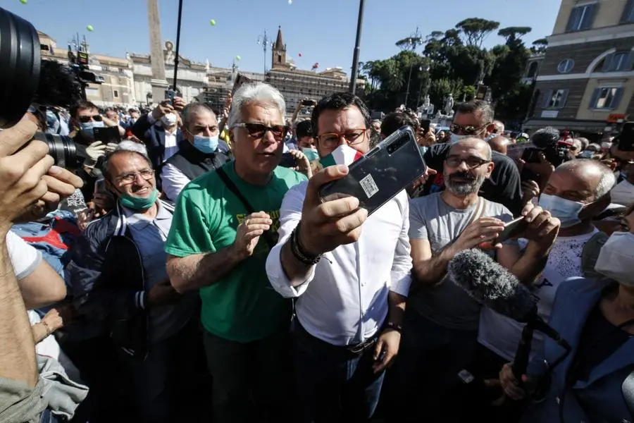 La manifestazione del centrodestra a Roma