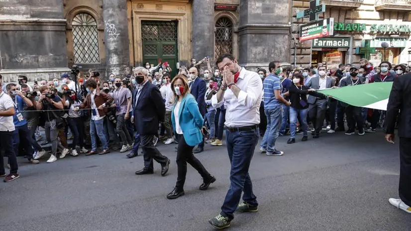 La manifestazione del centrodestra a Roma