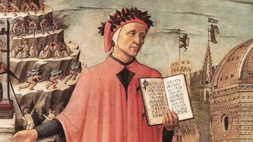 Dante Alighieri in un dipinto di Domenico Di Michelino