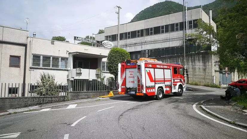 Incendio in azienda a Marcheno