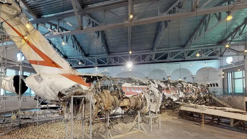 Il relitto del DC-9 Itavia che precipitò nelle acque di Ustica il 27 giugno 1980 - Foto tratta dal Museo Virtuale per la Memoria di Ustica: www.stragediustica.info
