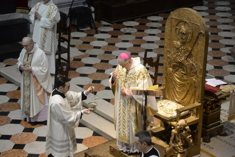 La celebrazione della Messa di Pasqua in Duomo