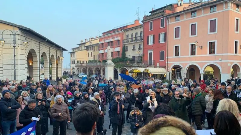 Il movimento delle sardine a Desenzano
