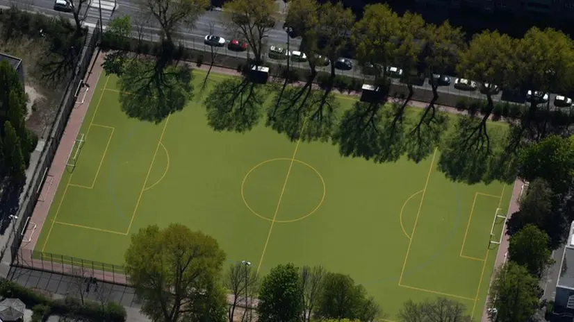 Un campo da calcio ripreso dall'alto - Foto © www.giornaledibrescia.it