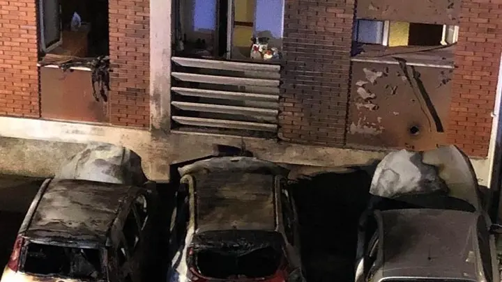 L'incendio nella notte a Gavardo