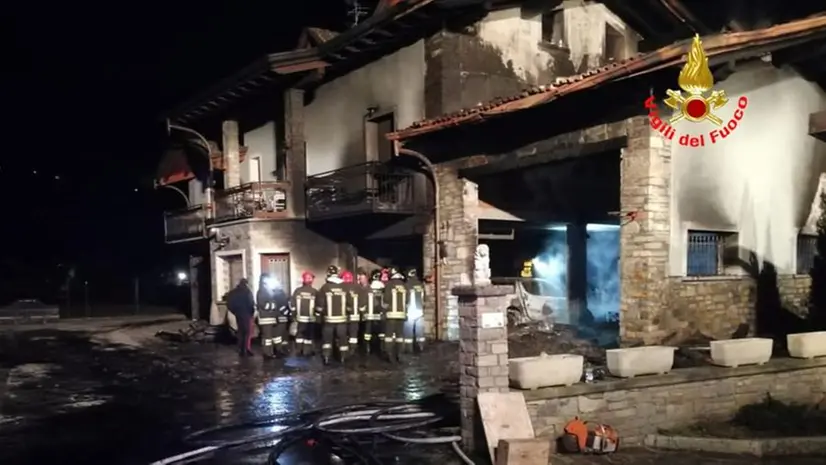 Incendio a Malonno