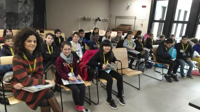 La classe Quinta C della scuola primaria Rodari di Roncadelle al GdB