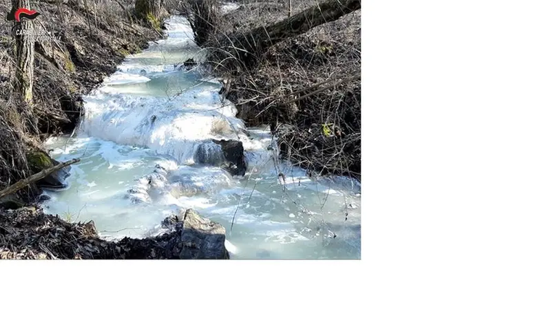 A rendere bianche le acque del torrente erano le massicce dosi di idrossido di calcio  © www.giornaledibrescia.it